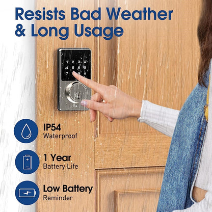 Rynx | Touchscreen Keyless Smart Shield Entry Door Lock