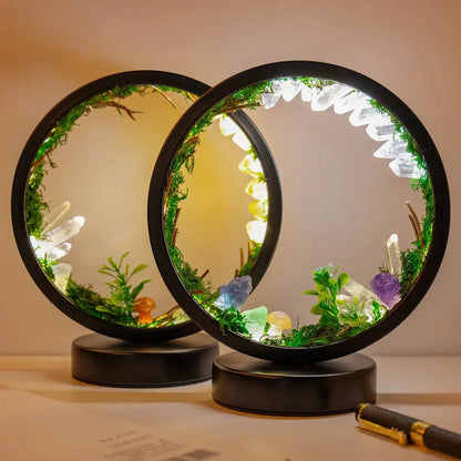 Rynx | elegant - Round frame - Green crystals - Chic decoration