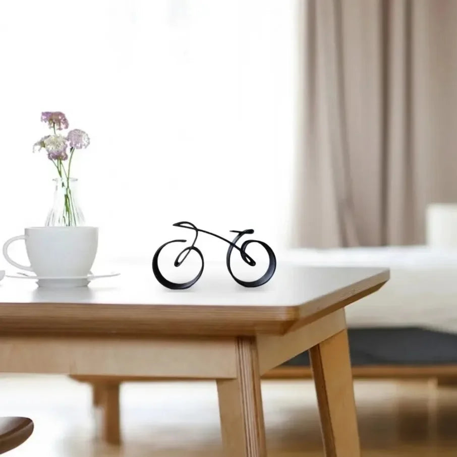 Rynx | Elegant Cyclist Decor Wire Frame Bicycle Sculpture Minimalist Style Fine Craftsmanship Home Decor Gift for Cyclists