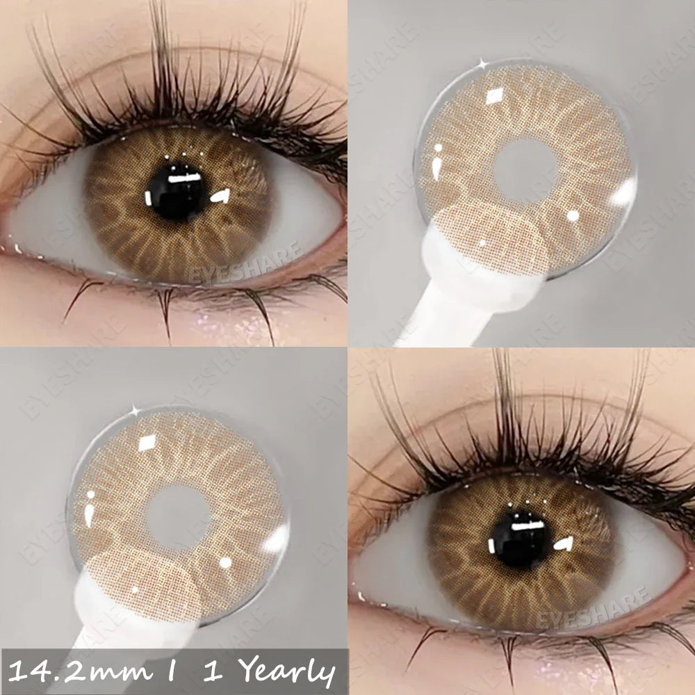 Rynx | New colored contact lenses for eyes 2 pieces blue colorful beautiful pupils green color lenses annually brown contact lenses 14.2 mm
