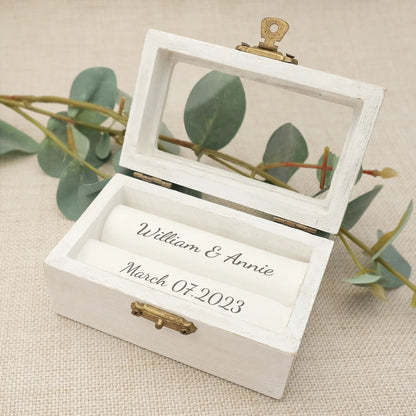 Rynx | Personalised Wedding Ring Box,Ring Box for Engagement,Ring Holder,ring box for wedding ceremonyengagement ring box