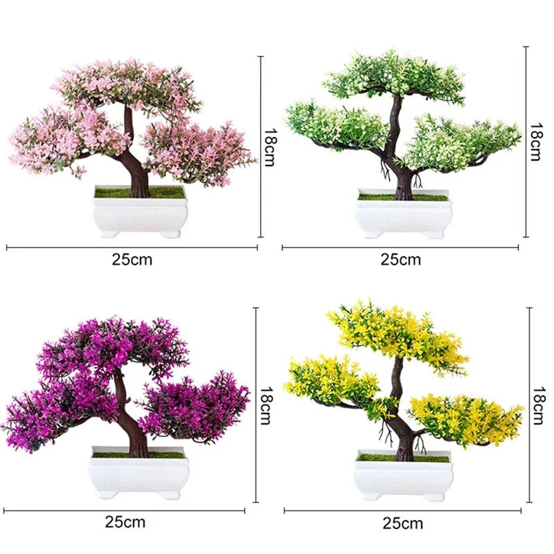 Rynx Artificial Plants Bonsai Small Tree Pot Fake Plant Flowers Potted Plants Ornaments For Home Room Table Decoration Hotel Garden Decor