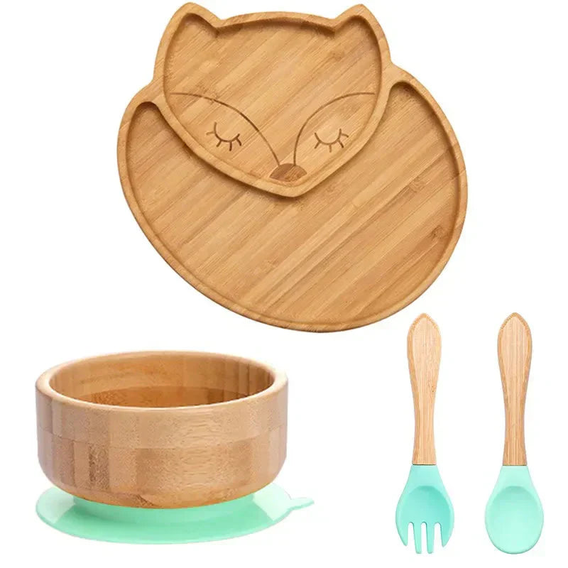 Rynx | Kids Dish Set with Suction Cup Bottom - EcoFeast