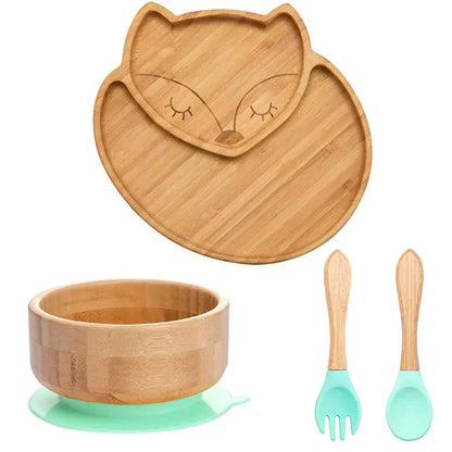 Rynx | Kids Dish Set with Suction Cup Bottom - EcoFeast