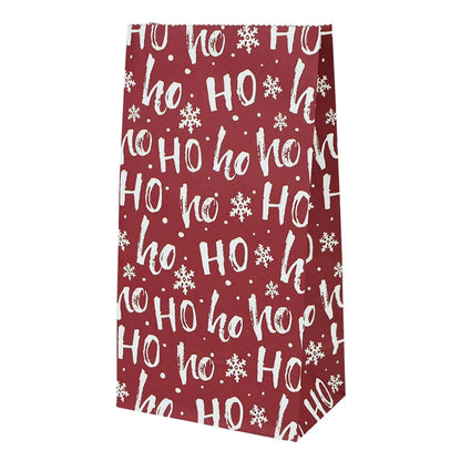 Rynx 10 pieces kraft paper candy cookie bags Santa snowman Christmas gift packaging bags Xmas Navidad New Year party decoration supplies