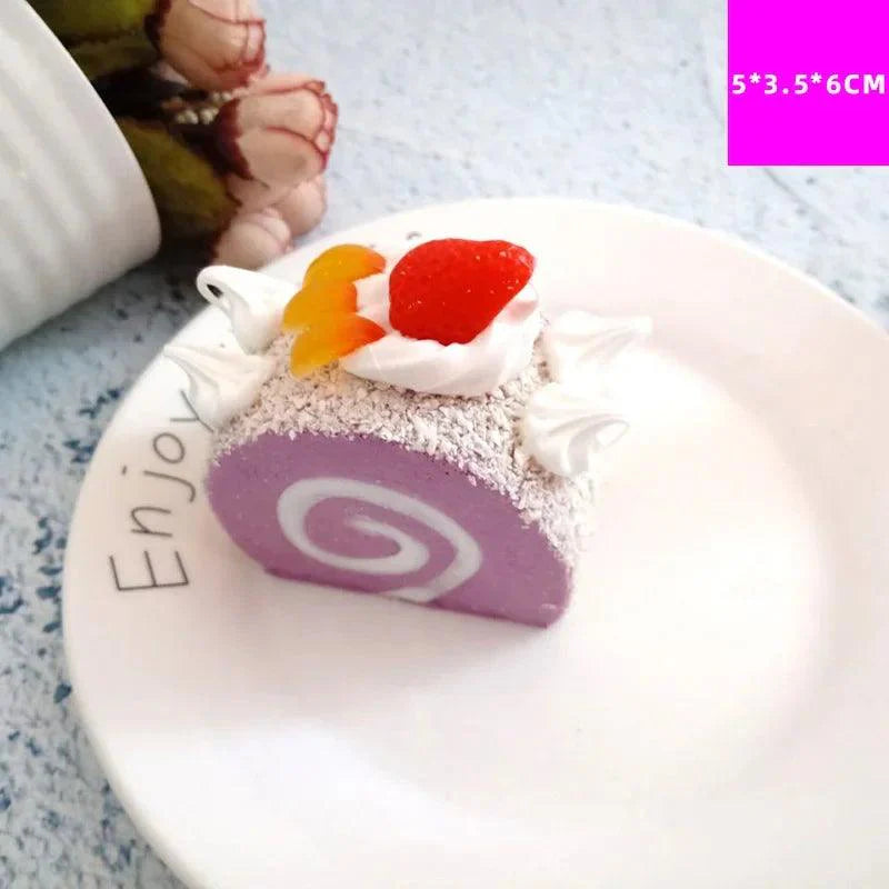 Rynx | Realistic Simulation Swiss Roll Cake Model for Display and Decoration - Perfect for Photography Props and Autumn Decor