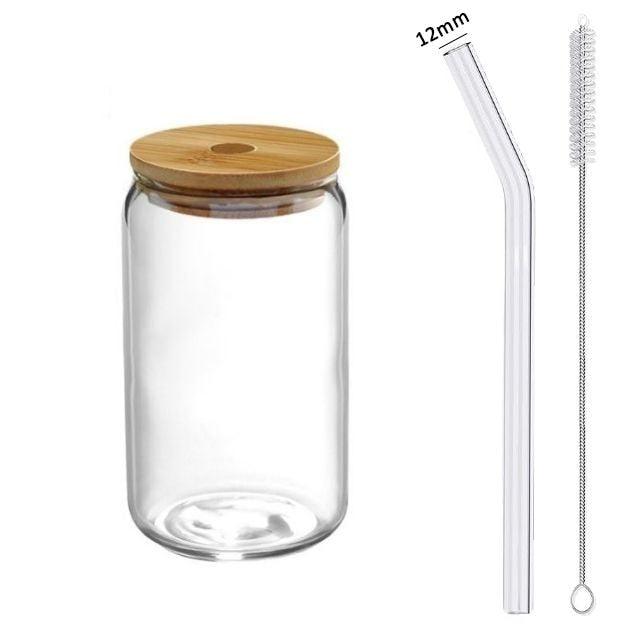 Rynx | Elegant Can-Shape Glass Tumbler Set - 4 Premium Cups for Luxurious Drinking Experiences