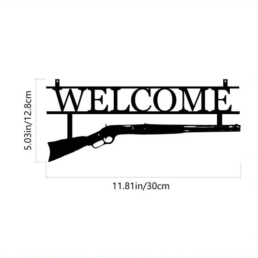 Rynx | HuntArt Metal Welcome Sign | Hunting Decor | Wall Art for Home | Metal Wall Decoration