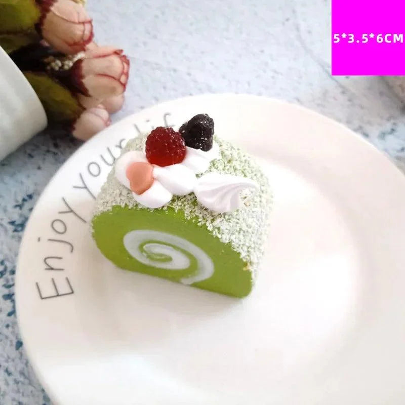 Rynx | Realistic Simulation Swiss Roll Cake Model for Display and Decoration - Perfect for Photography Props and Autumn Decor