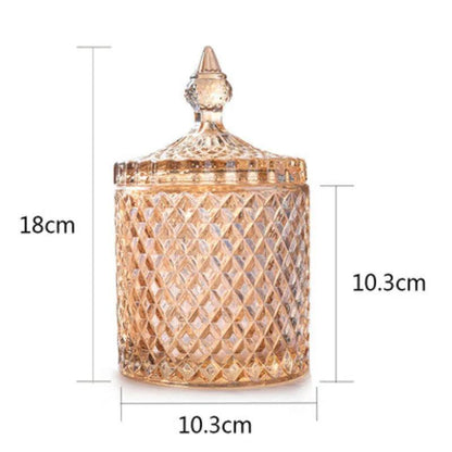 Rynx | Colorful diamond glass storage container for sweets and sugar - 300ML & 600ML options