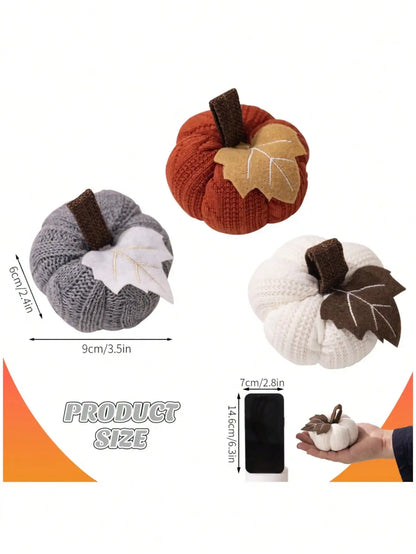 Rynx | 1PC Home ornaments Thanksgiving Harvest Festival knitted pumpkin can be used as ornaments, banners, pennants, and flags