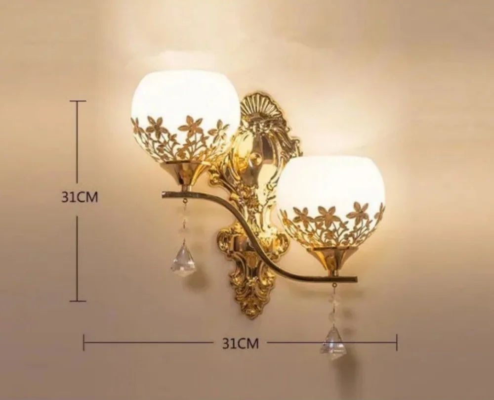 Rynx | CrystalLuxe - LED Wall Lamp Gold Bedroom & Living Room Mood Lighting