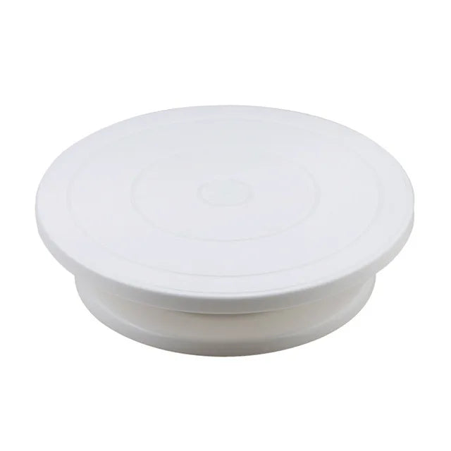 Rynx | Plastic Cake Turntable: Rotating Stable Stand for Baking Decoration - DIY Mold, Anti-Skid Round Cake Table