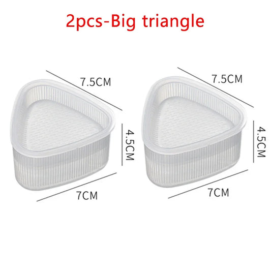 Rynx | Triangle Sushi Mould Kit - Kitchen Accessory for Onigiri Rice Ball and Bento, Easy-to-Use Sushi Machine Tool with Nori Cutter