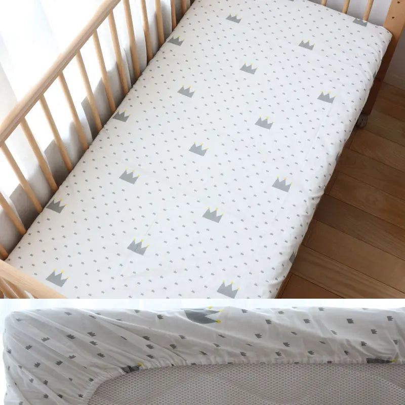 Rynx | Cotton Baby Bed Fitted Sheet Soft Mattress Cover