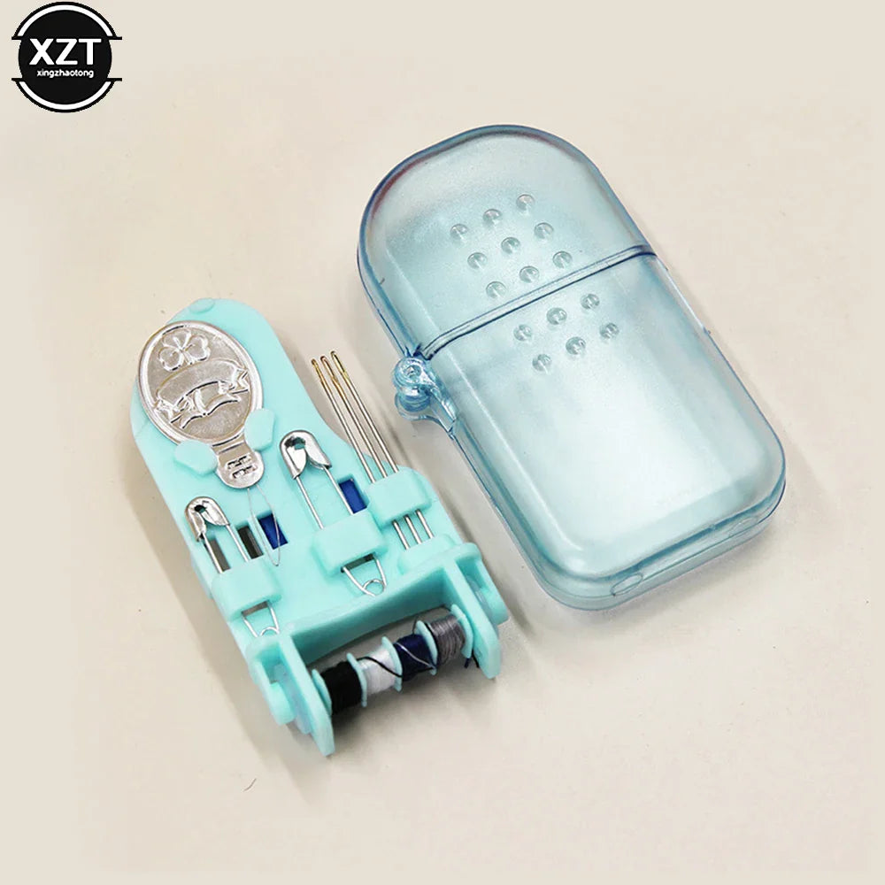 Rynx | Mini Portable Travel Sewing Kit - Complete Embroidery and Stitching Set with Needles, Thread, Thimble and Storage Box for DIY Crafts