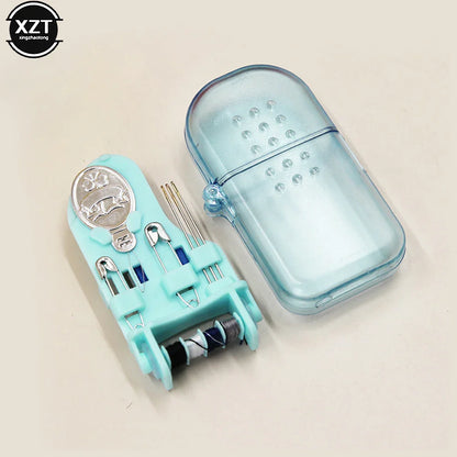 Rynx | Mini Portable Travel Sewing Kit - Complete Embroidery and Stitching Set with Needles, Thread, Thimble and Storage Box for DIY Crafts
