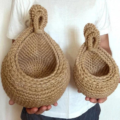 Rynx | Sustainable Bohemian Jute Rope Hanging Basket for Elegant Fruit Presentation