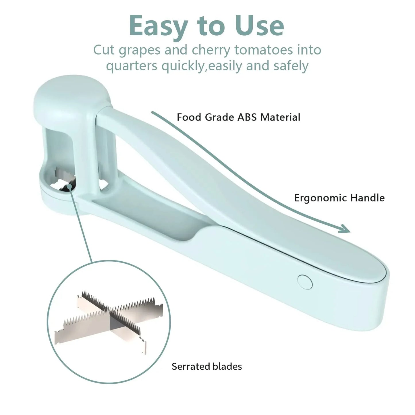 Rynx | Tomato Slicer Cutter Grape & Cherry Fruit Salad Splitter - Handy Kitchen Gadget for Toddlers and Babies