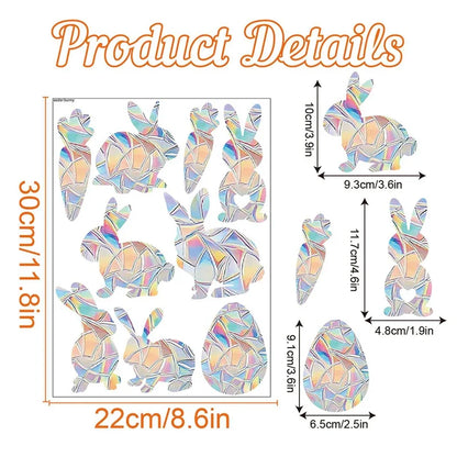 Rynx | PVC Rainbow Suncatcher Window Stickers | Cat Butterfly Prism Glass Wall Decal | Home Kids Bedroom Decoration