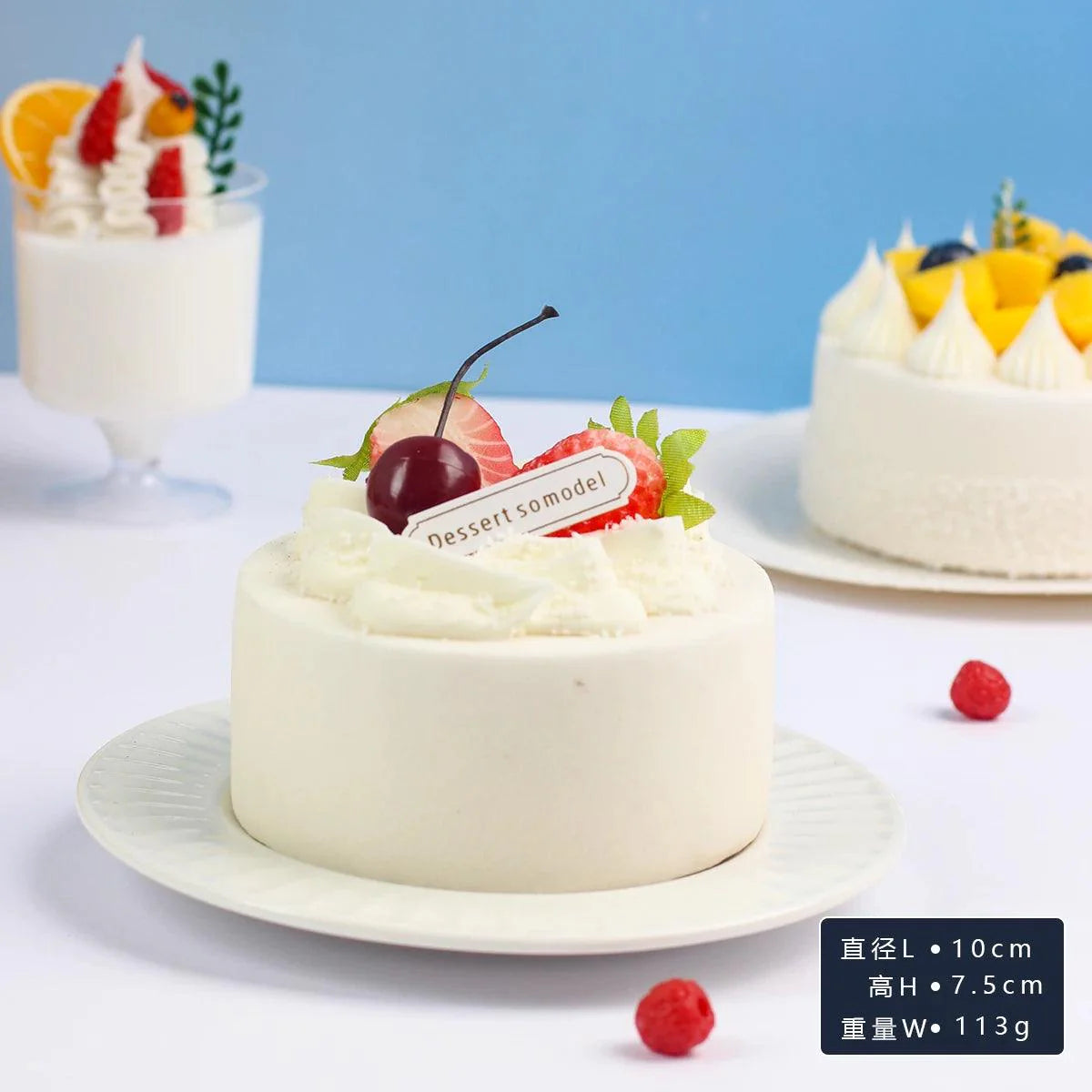 Rynx | Realistic Faux Fruit Cake Model for Home Decor and Photography - 1 pc. FCYY-MIX2