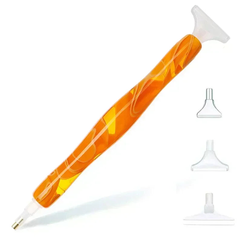 Rynx | 5D DIY Diamond Pen Spot Drill Set – Multifunctional Resin Diamond Embroidery Tool with 5 Pen Heads for Easy Application