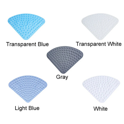Rynx | 54x54cm Anti-Slip PVC Corner Shower Mat with Suction Cups – Hotel and Home Bathroom Cushion