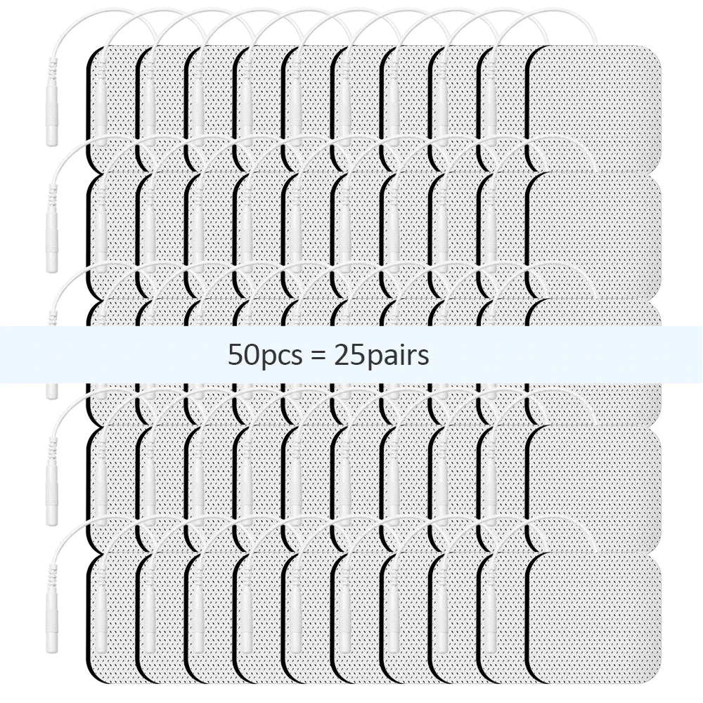 Rynx | Therapeutic TENS Electrode Pads with Conductive Gel - Muscle Stimulator Massage Patches for Physiotherapy Relief & Pressure Pulse Therapy