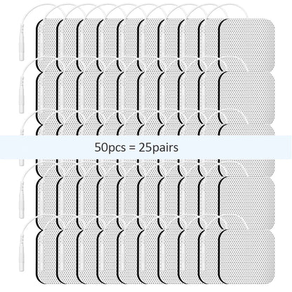 Rynx | Therapeutic TENS Electrode Pads with Conductive Gel - Muscle Stimulator Massage Patches for Physiotherapy Relief & Pressure Pulse Therapy