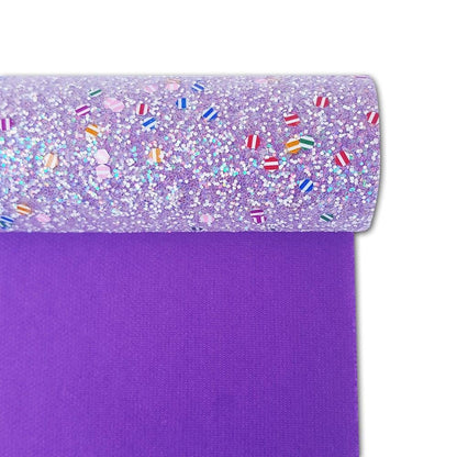 Rynx | Sparkling Purple Chunky Glitters Fabric Roll - Must-Have for Creative DIY Projects