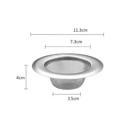 Rynx | Stainless Steel Kitchen Sink Strainer - Anti-Blocking Funnel, Hair Catcher for Basin, Floor Drain and Dishwasher