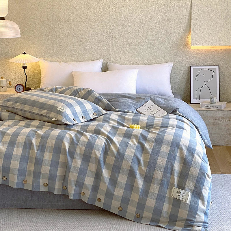 Rynx | 100% Cotton Duvet Cover Stripes Bedspread Skin-friendly Bedding Comforter Cover High-quality Duvet Cover duvet cover