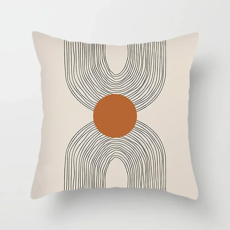 RYNX | Cushion cover - Modern Black-White Cushion Cover with Abstract Art Print L