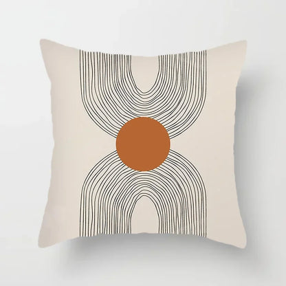 RYNX | Cushion cover - Modern Black-White Cushion Cover with Abstract Art Print L