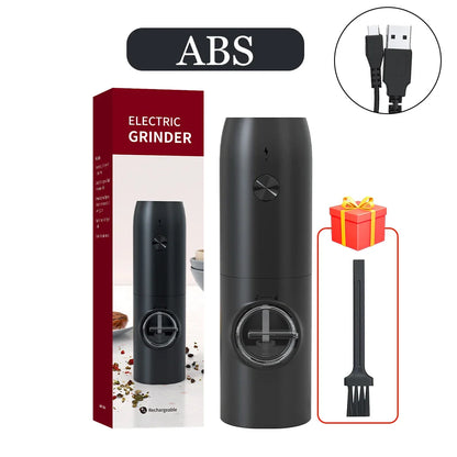 Rynx | USB Rechargeable Electric Salt and Pepper Grinder: Adjustable Coarseness, Refillable Mill - Battery Powered Kitchen Gadget