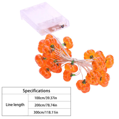Rynx | Pumpkin Horror Eyes LED String Lights Portable USB 20 40 LEDs Halloween Party Decoration For Home Bar Atmosphere Decor
