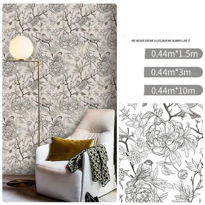 Rynx | Chic Black-and-white Peel and Stick Wallpaper for Stylish Home Transformations