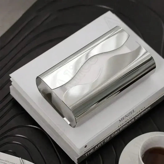 Rynx | Nordic Stainless Steel Tissue Box Mirror Tissue Holder Silver Wet Wipe Holder Napkin Holder Decoration Shower Room Toilet Paper Holder
