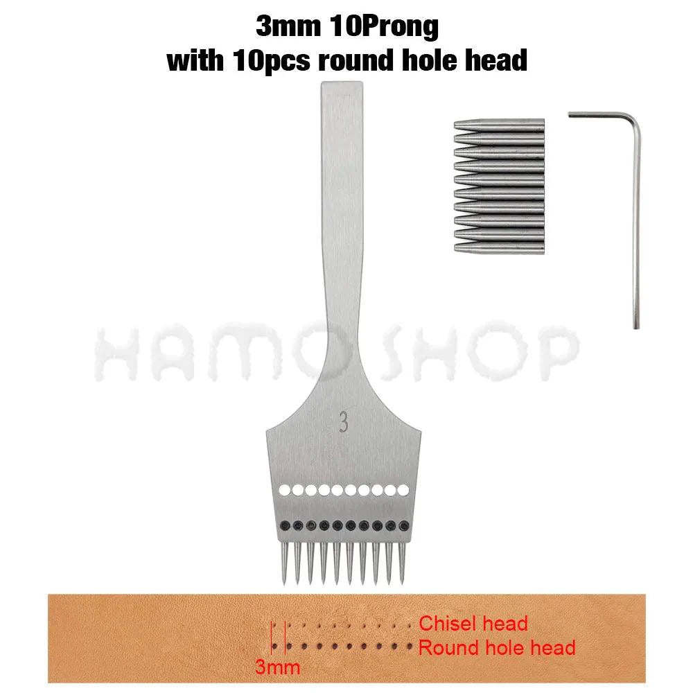 Rynx | Premium Replaceable Round Chisel Tool Set for Leatherworking