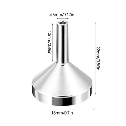 Rynx | 5Pcs Stainless Steel Mini Funnel Set - Kitchen Oil and Liquid Funnel with Detachable Filter, Wide Mouth for Canning Tools