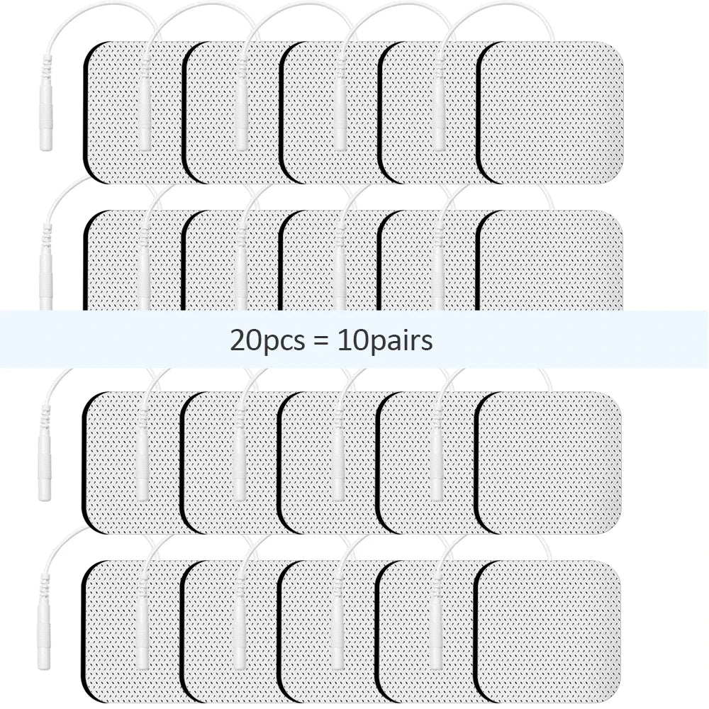Rynx | Therapeutic TENS Electrode Pads with Conductive Gel - Muscle Stimulator Massage Patches for Physiotherapy Relief & Pressure Pulse Therapy