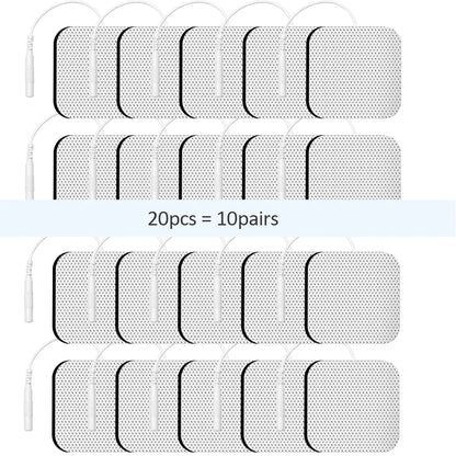 Rynx | Therapeutic TENS Electrode Pads with Conductive Gel - Muscle Stimulator Massage Patches for Physiotherapy Relief & Pressure Pulse Therapy