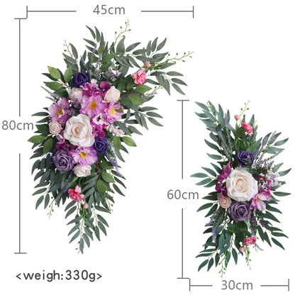 Rynx | Dusty Rose Wedding Arch Flower Decoration for Country Wedding Ceremony Floral Garland Reception Background Decoration