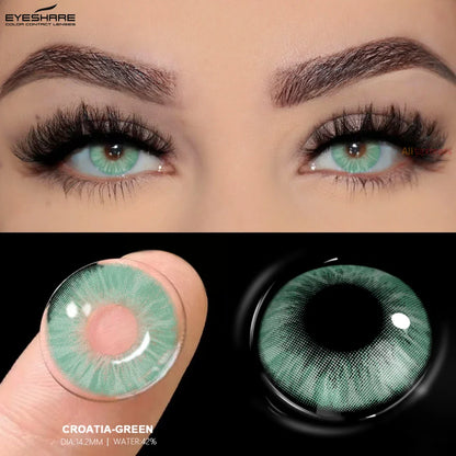 Rynx | New colored contact lenses daily disposable natural brown contact 1 day daily lens blue lenses 10 pcs/5 pairs gray pupils
