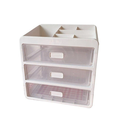 Rynx | Versatile stackable desk organizer with drawer and brush holder for a tidy workspace