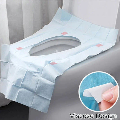 Rynx | 10PC Disposable Paper Toilet Seat Covers: Biodegradable Camping Bathroom Accessory - Travel Toilet Mat Protector Cushions
