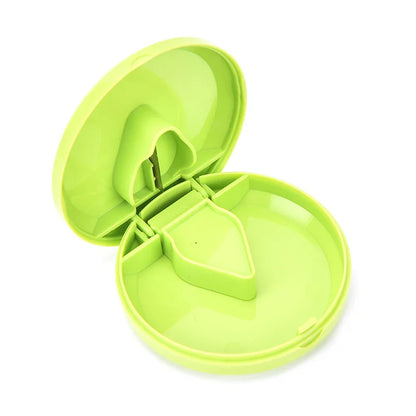 Rynx | 4-in-1 Multifunctional Portable Pill Cutter - Medicine Splitter with 4 Layer Powder Tablet Grinder and Storage Box, Ideal for Travel