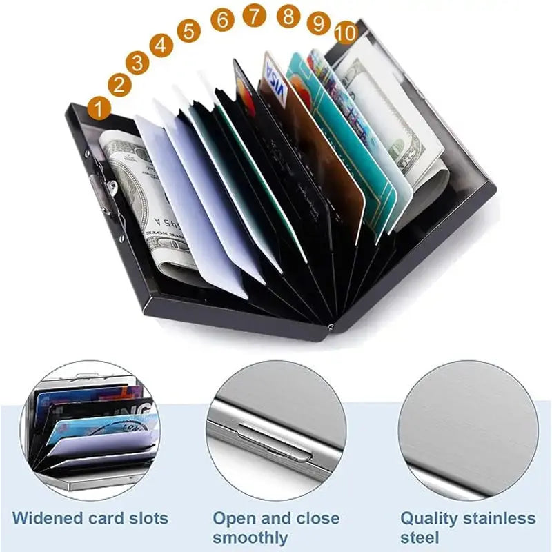 Rynx | Slim RFID-blocking stainless steel wallet for cards