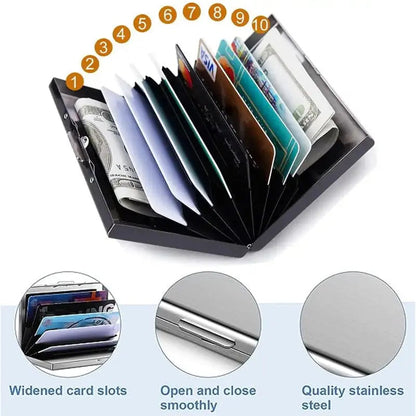 Rynx | Slim RFID-blocking stainless steel wallet for cards