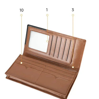 Rynx | Slim Vintage Wallet – Durable Synthetic Leather, cleverly organized